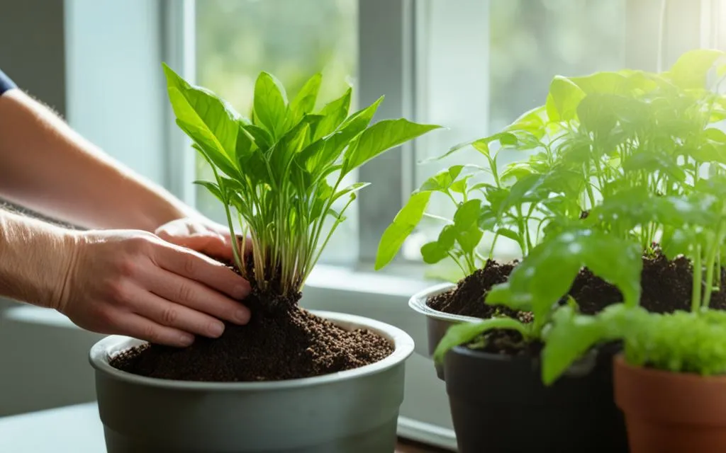 how to plant a plant in a big pot