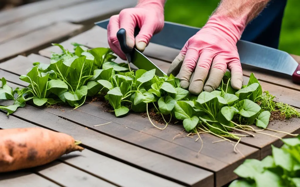 sweet potato vine cuttings