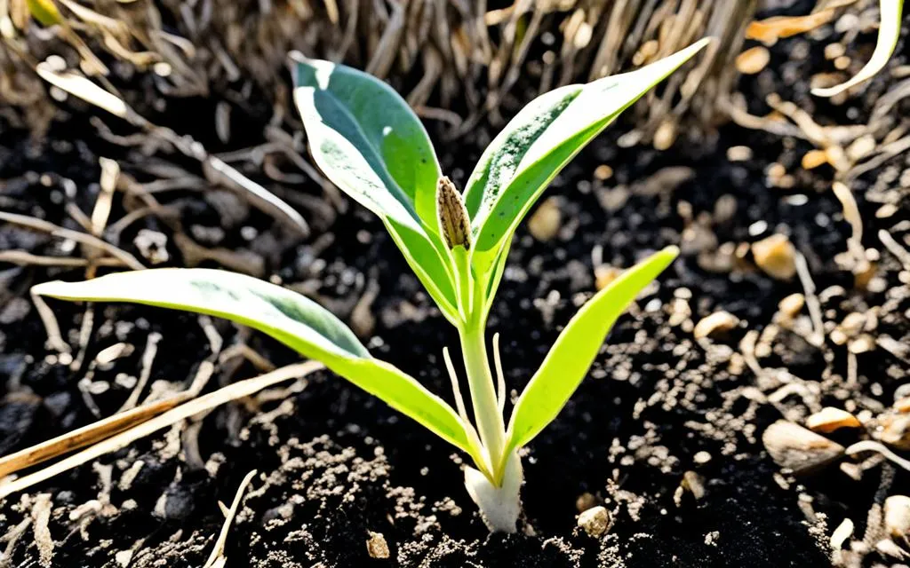 milkweed seedling milkweed seedling